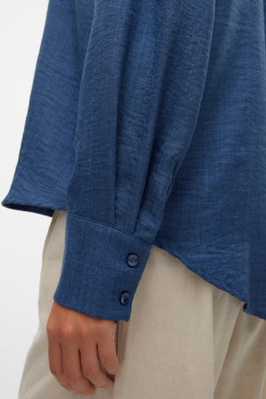 Camisa Melaney Queeny - Dark Denim Melange