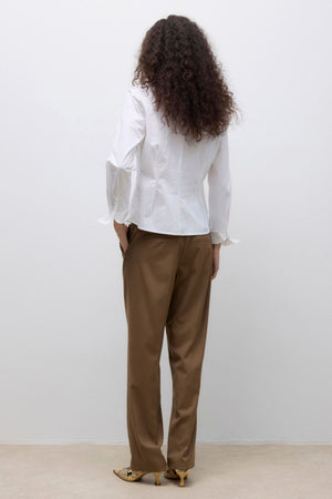 Ums V-Neck Shirt - Bright White