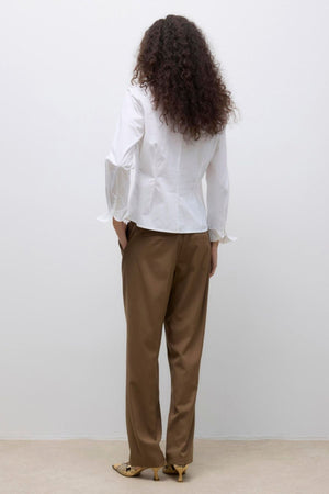 Ums V-Neck Shirt - Bright White