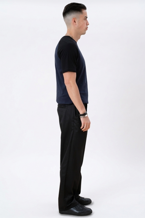 Camiseta básica de Raglan-Navy Black