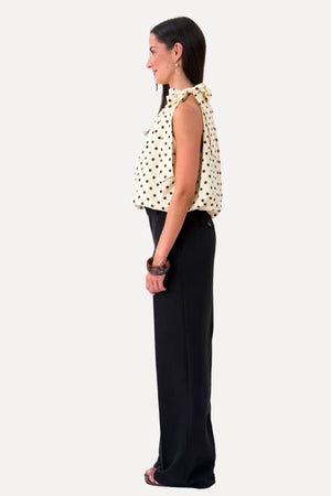 Top Wilma - Lunares Amarillo/Marrón