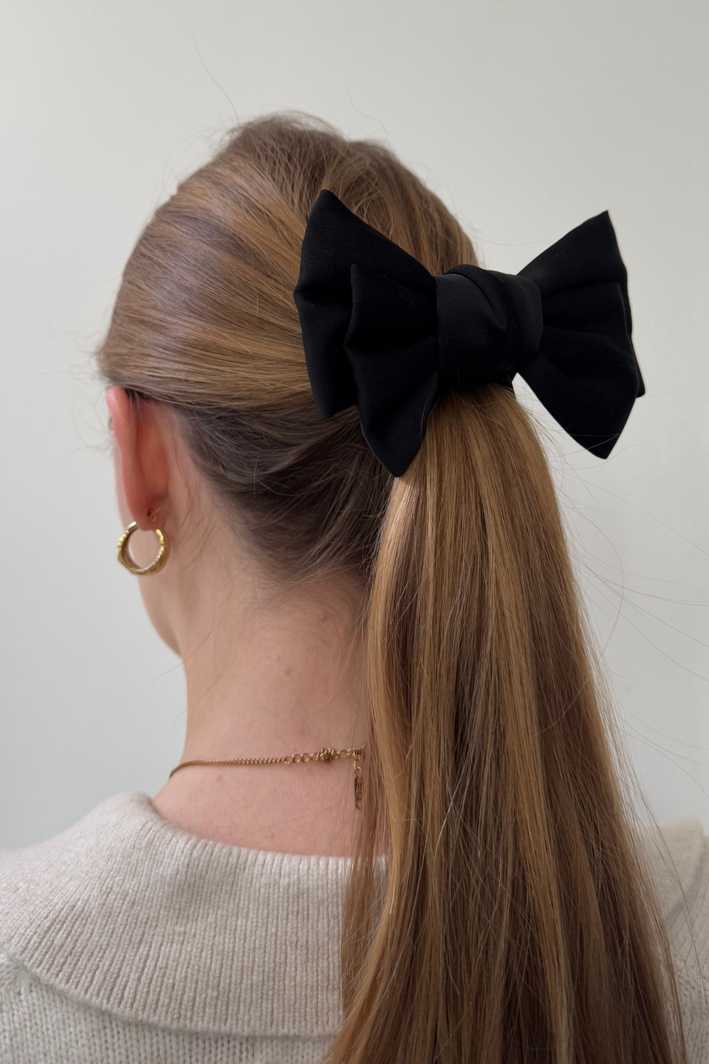 Double Bow Scrunchie - Black