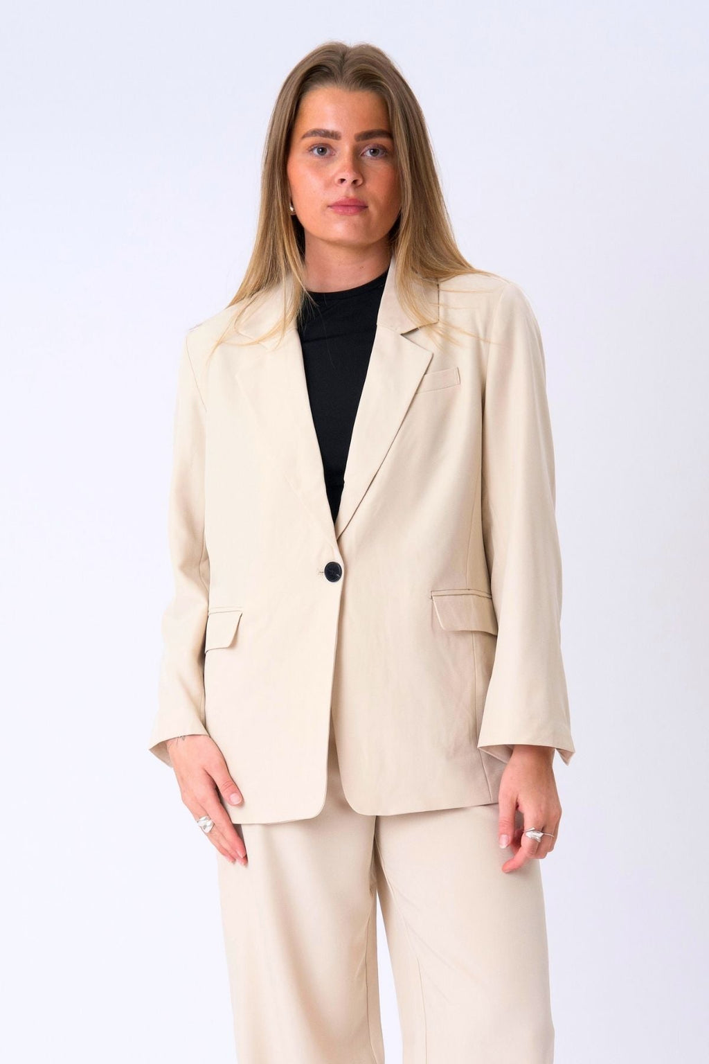 Blazer de gran tamaño - Beige