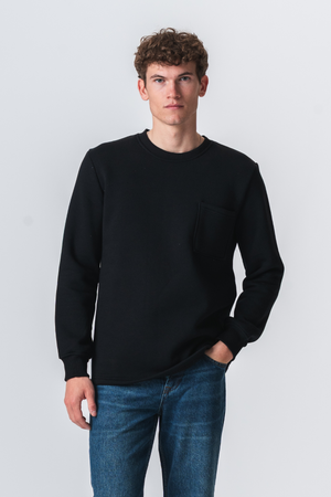 Sudadera de bolsillo Regular Fit - Negro