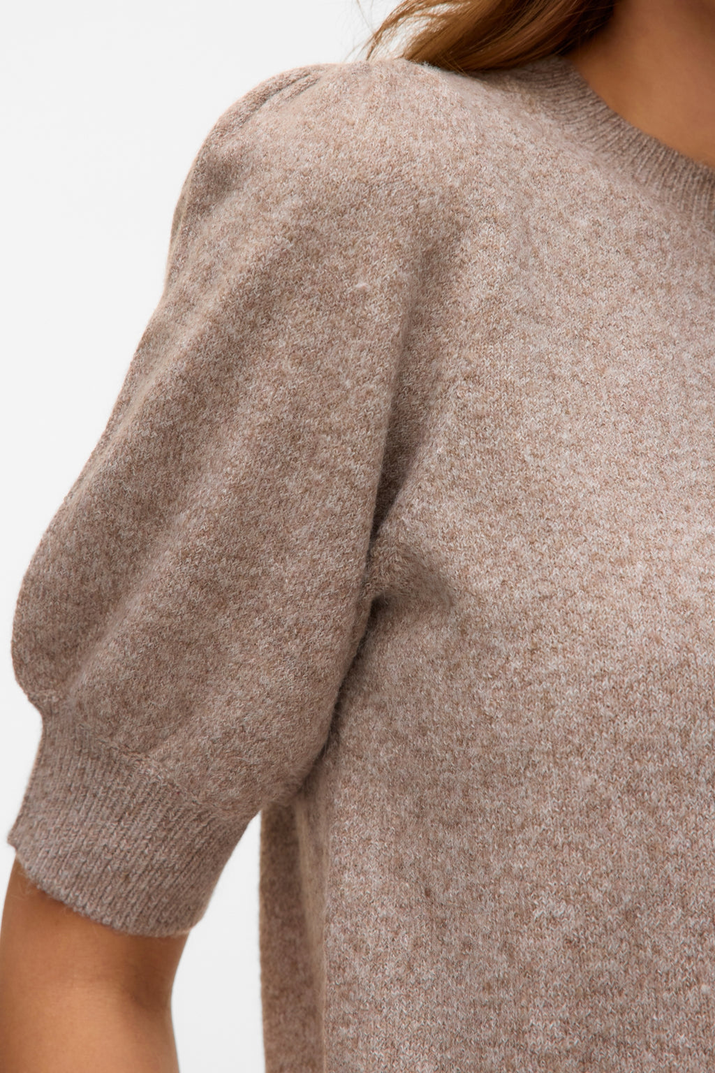 Jersey Doffy con cuello redondo - Moon Rock Melange