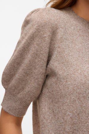Jersey Doffy con cuello redondo - Moon Rock Melange