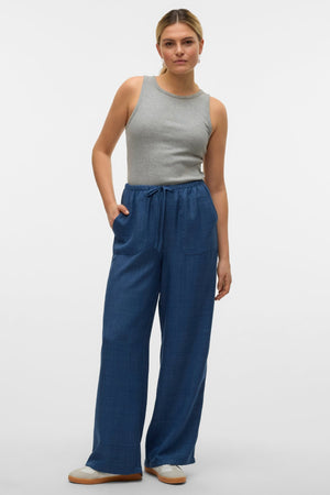Pantalón Suelto Melaney - Dark Denim Melange