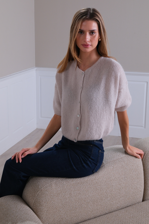 Punto Mary de manga corta - Beige