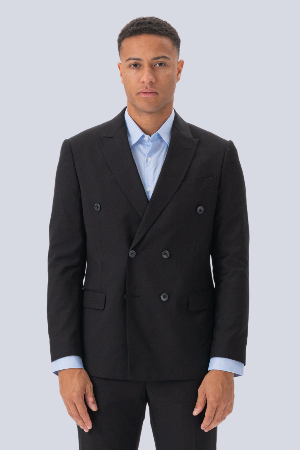 Premium Blazer de doble pecho - Negro