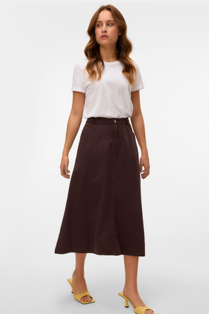 Falda de mezclilla de color Filia - Torte de chocolate