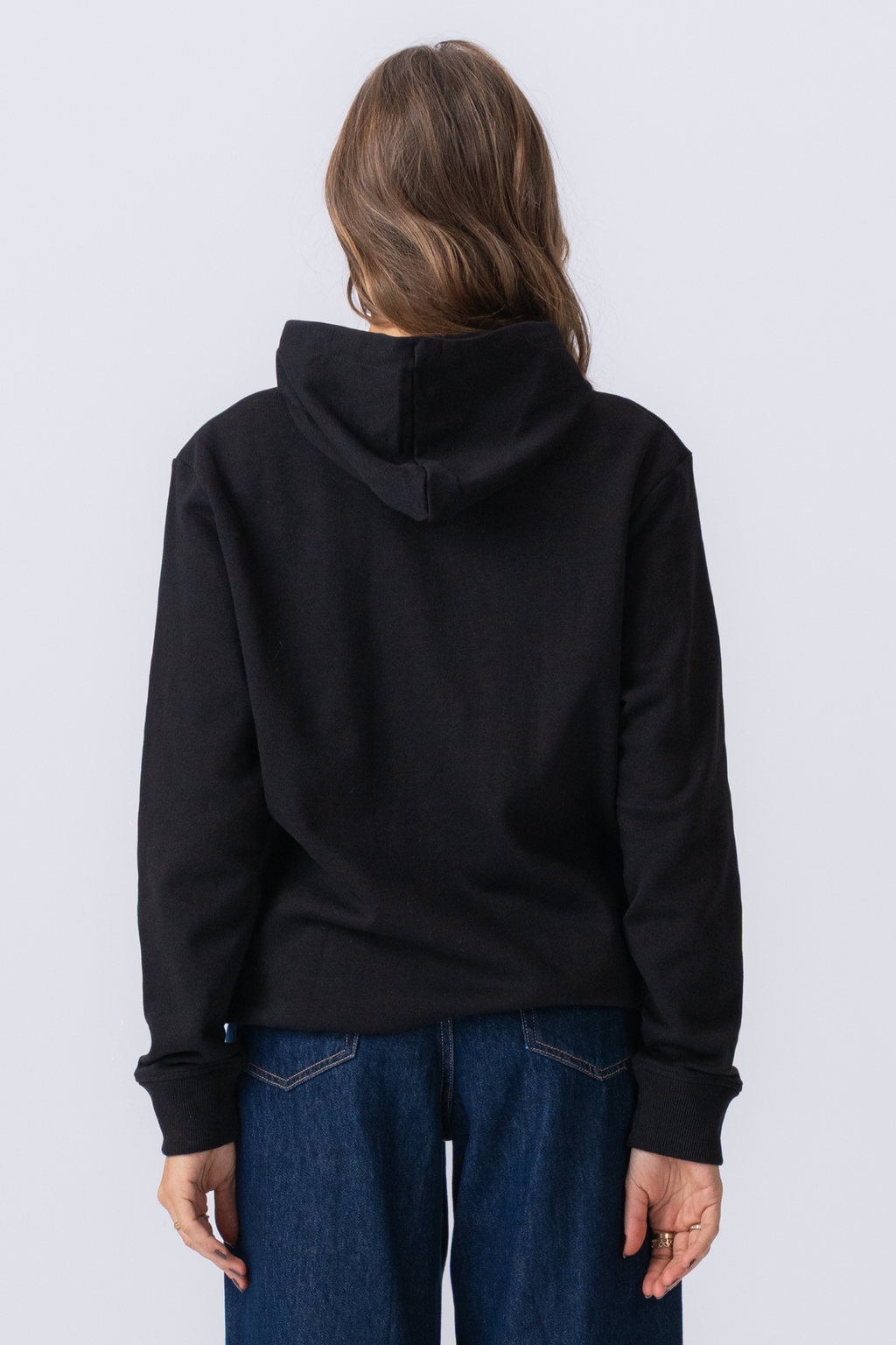 Sudadera con capucha zip - negro