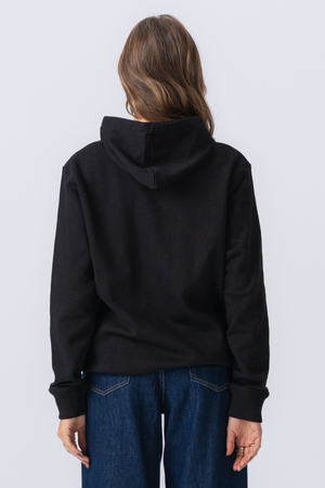 Sudadera con capucha zip - negro