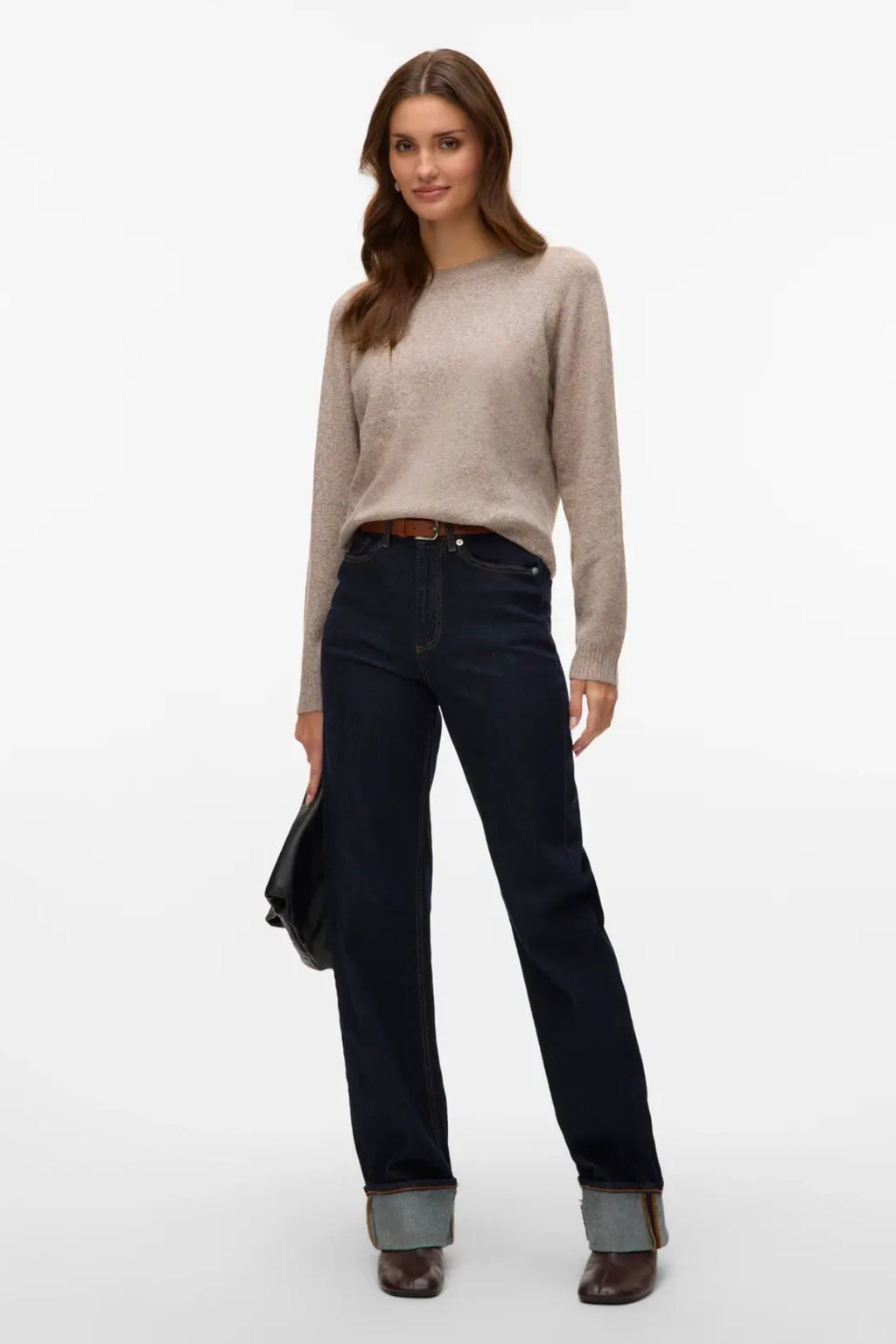 Blusa Doffy con cuello redondo - Moon Rock Melange