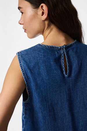 Top Denim Silke - Denim Azul Medio
