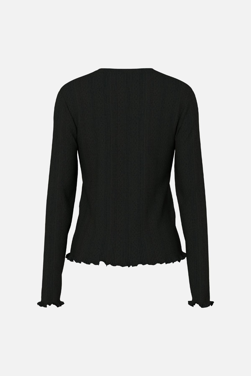 Marie O -Neck Poin Top - Negro