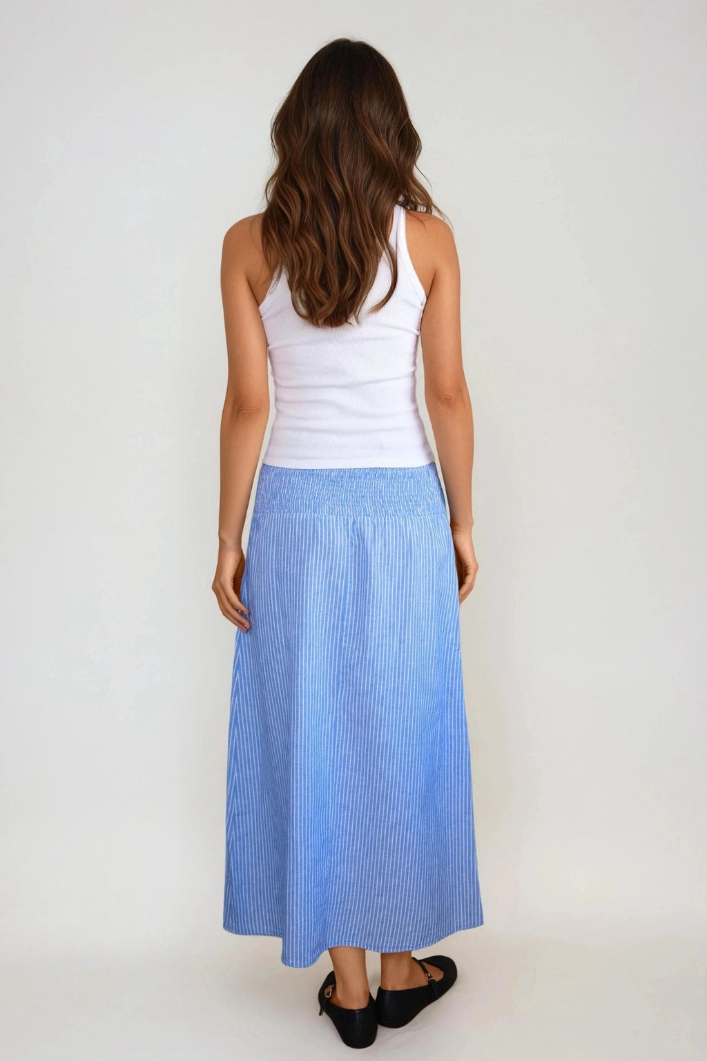 Falda del anillo de Smock Linn - Marina White