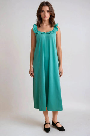 Vestido de Zora Midi - Marine Green
