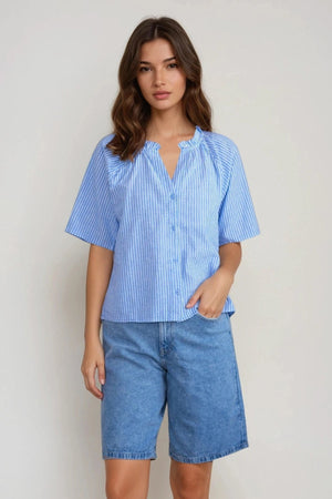 Top Linn Frill - Marina White