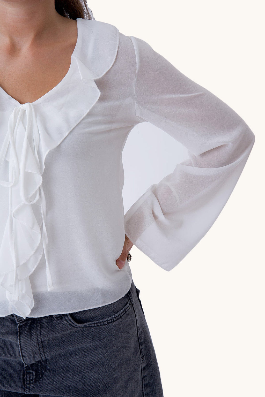 Blusa Alba - Blanco roto