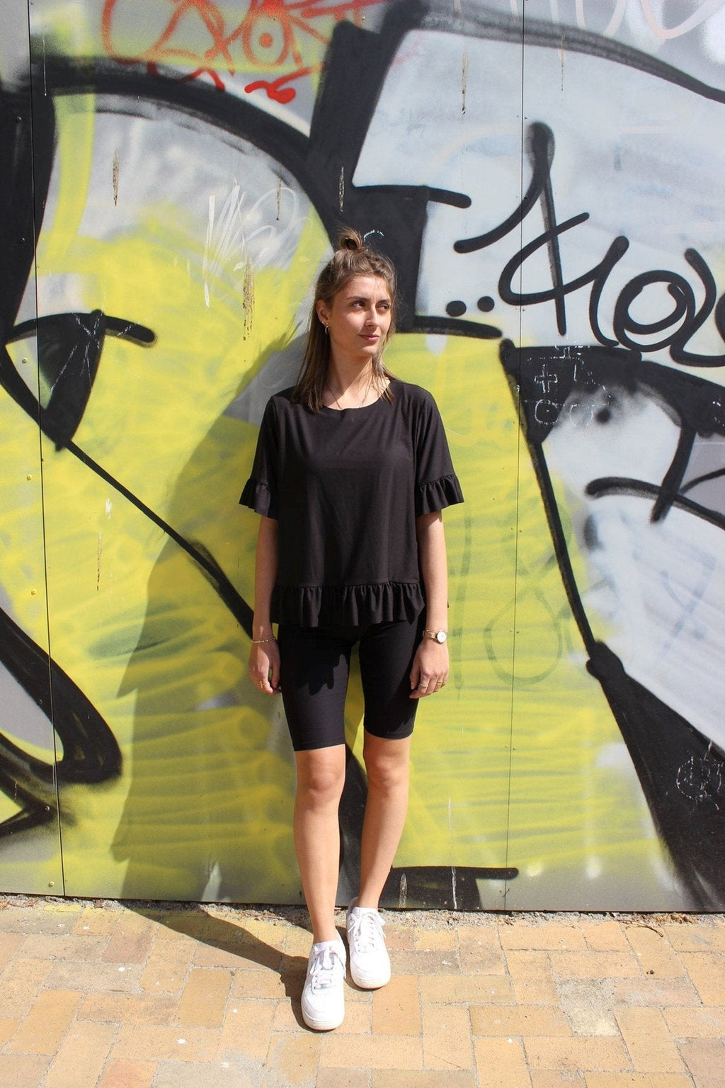 Pantalones cortos de ciclo de Alma - Negro