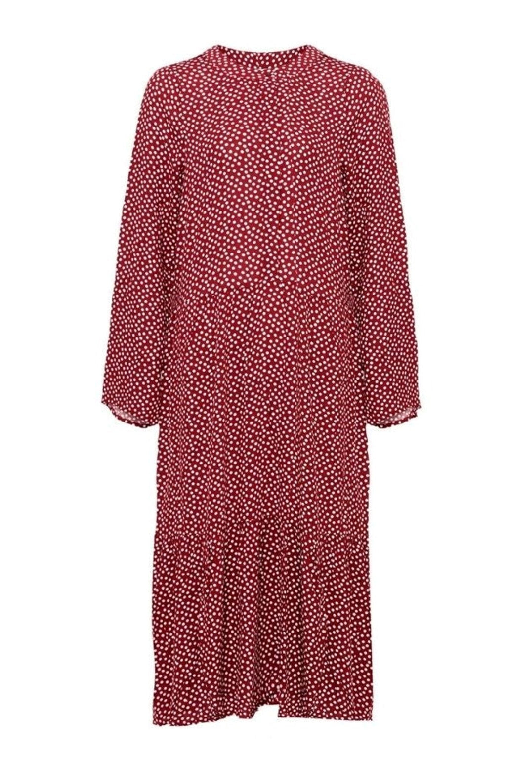 Vestido de manga larga de Anna - tomate seco