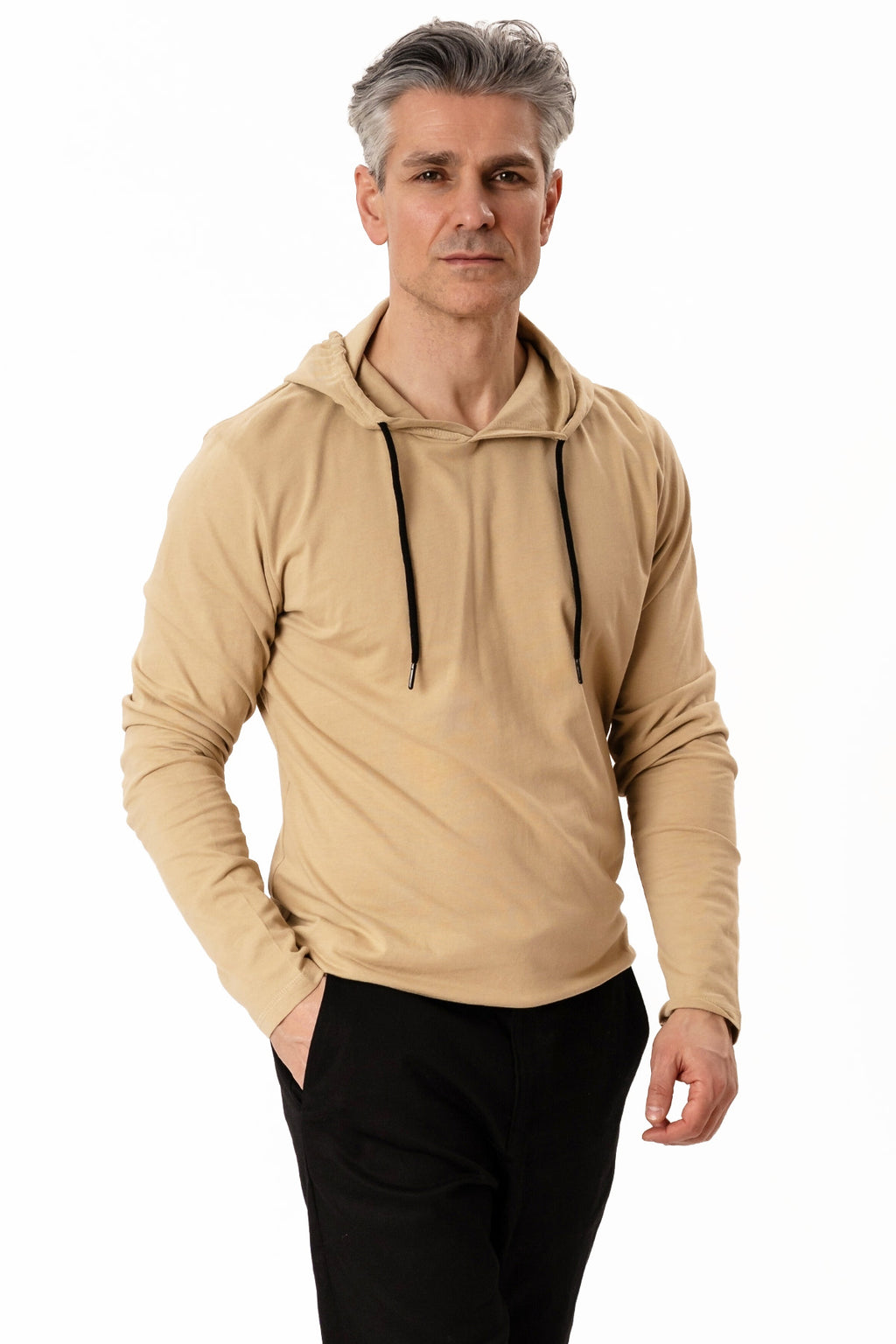 Sudadera con capucha ligera - caqui
