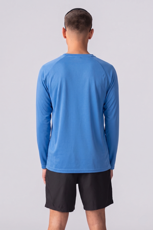Camiseta de entrenamiento de manga larga-Azul