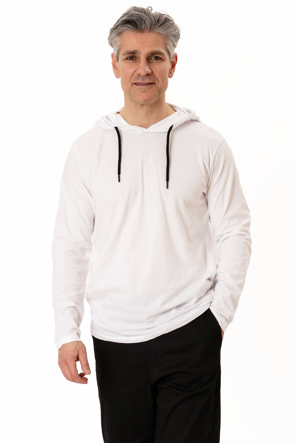 Sudadera con capucha ligera - blanca