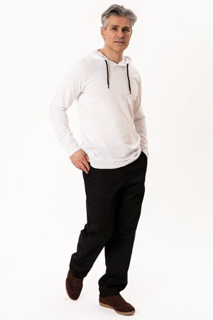 Sudadera con capucha ligera - blanca