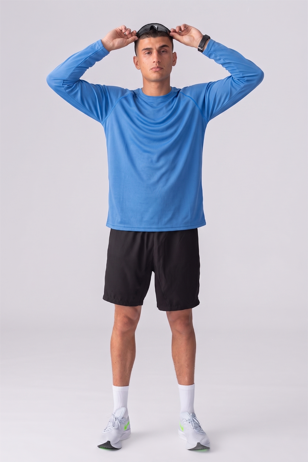 Camiseta de entrenamiento de manga larga-Azul