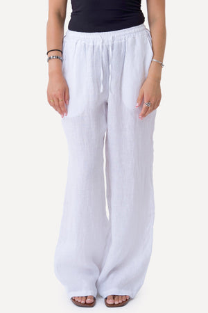Astrid Lino Pants - Blanco