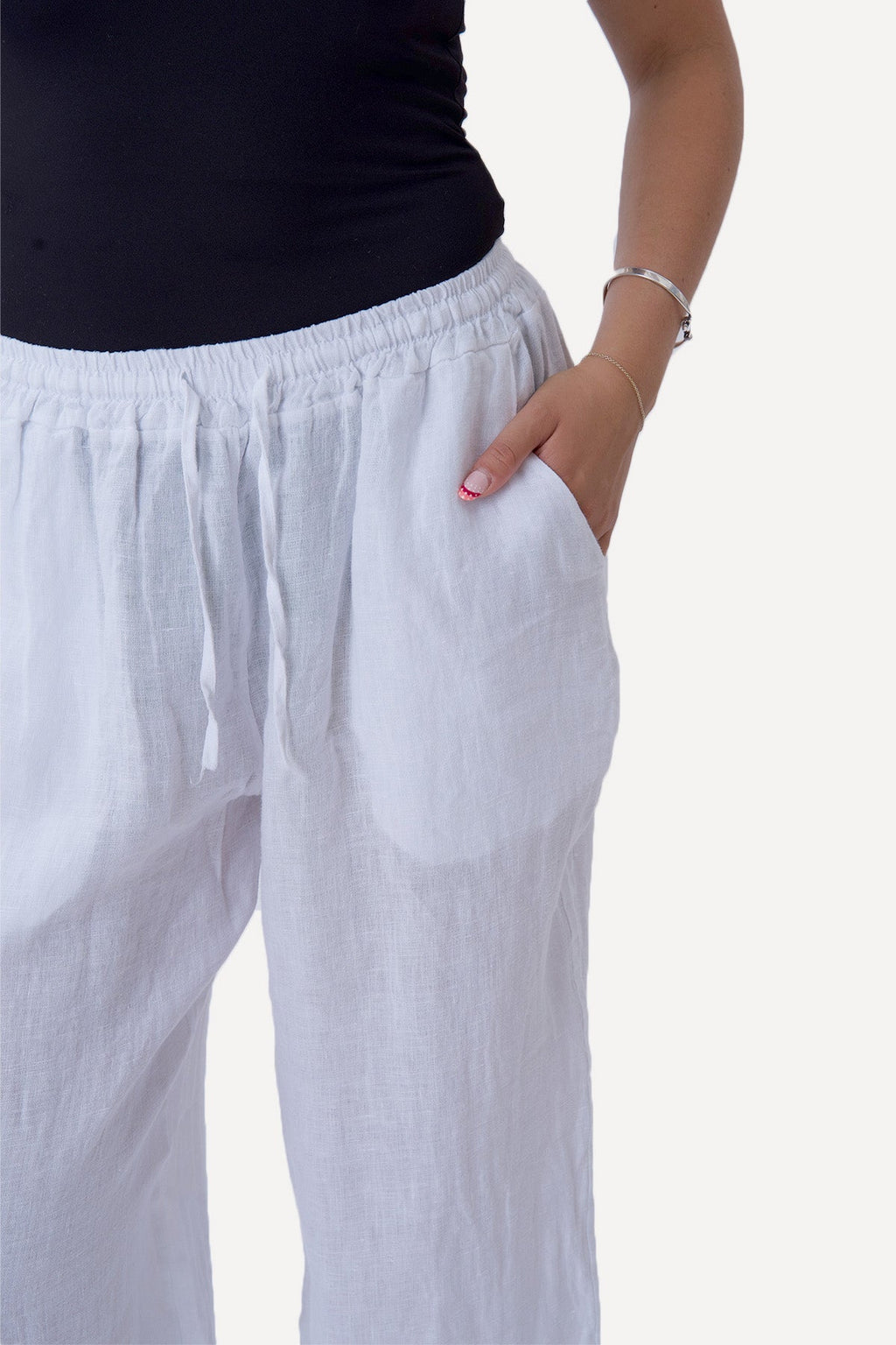 Astrid Lino Pants - Blanco