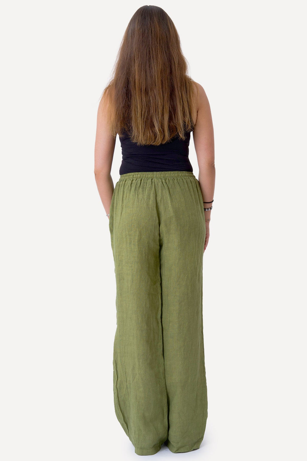 Astrid Lino Pants - Oliva