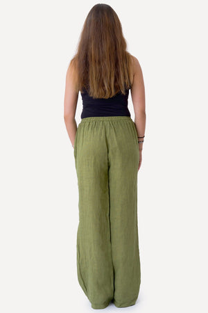 Astrid Lino Pants - Oliva