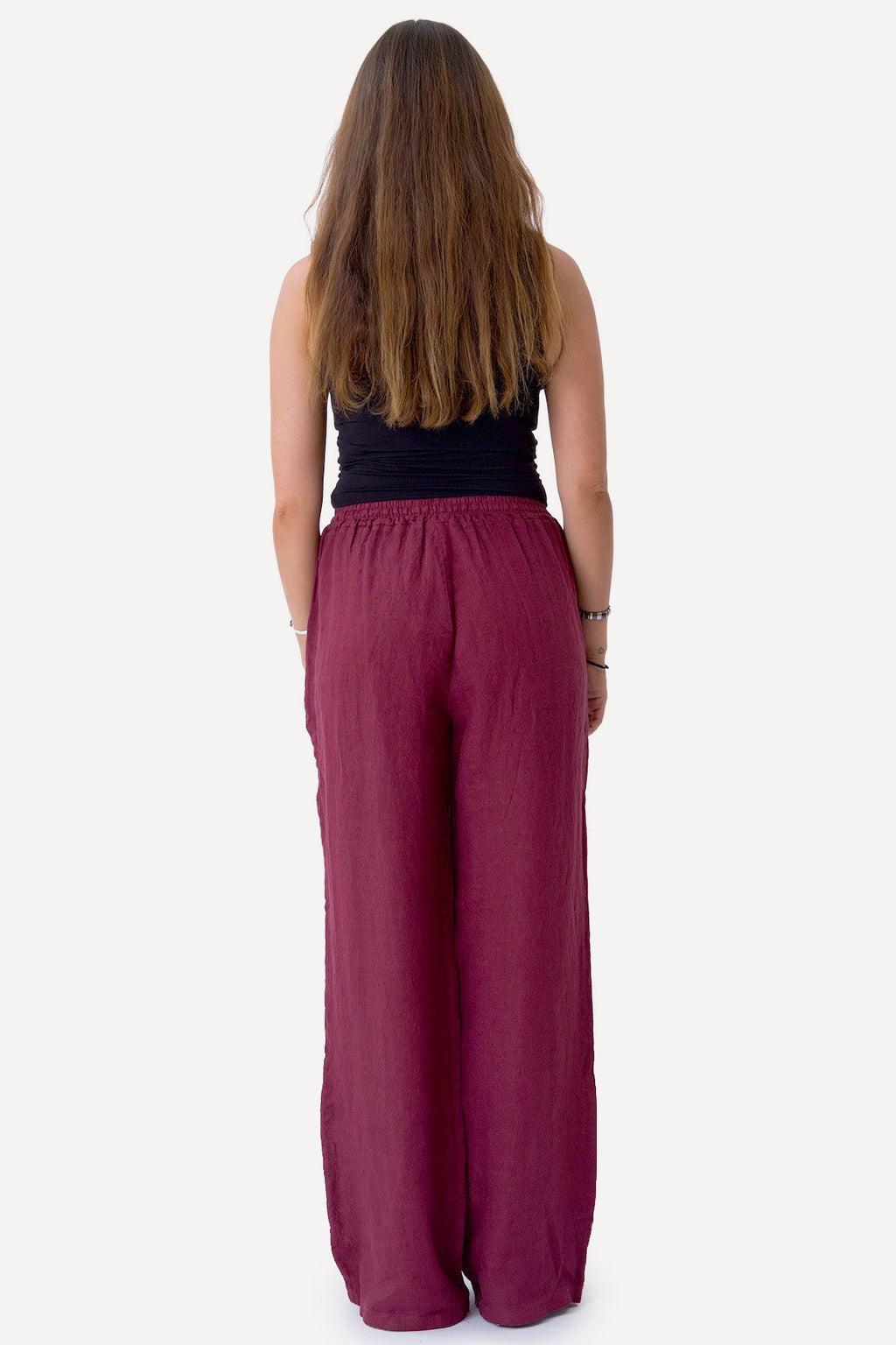 Astrid Linen Pants - Red