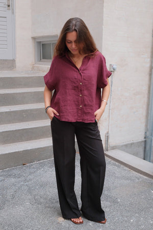 Camisa Astrid De Lino - Rojo