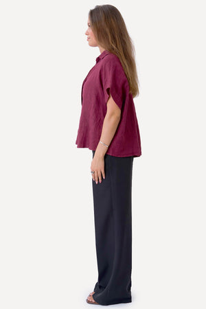 Camisa Astrid De Lino - Rojo