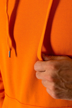 Sudadera con capucha básica - naranja