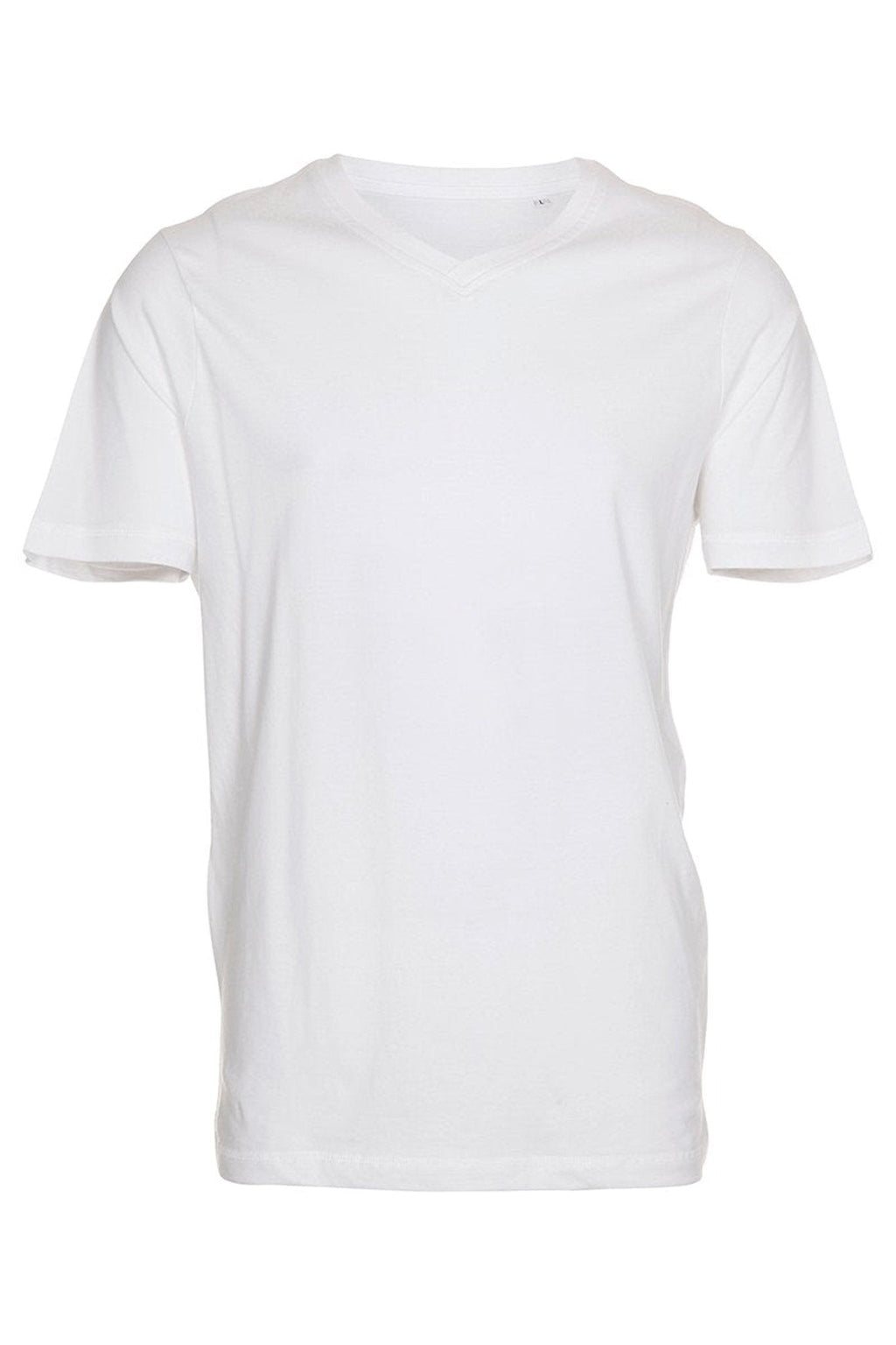 Basic Camiseta con cuello de pico - Blanco