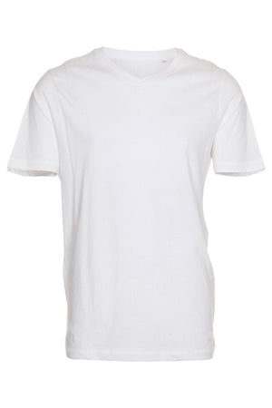 Basic Camiseta con cuello de pico - Blanco
