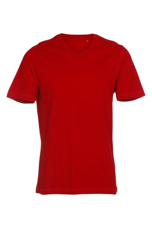 Basic Camiseta con cuello de pico - Rojo