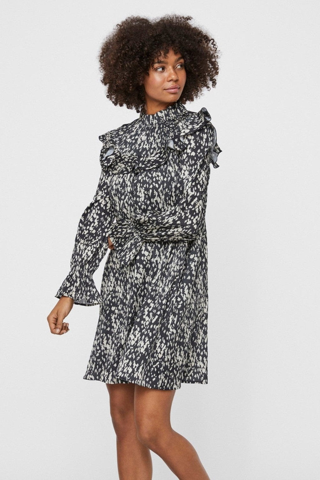 Vestido corto de Becky - Negro