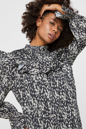 Vestido corto de Becky - Negro