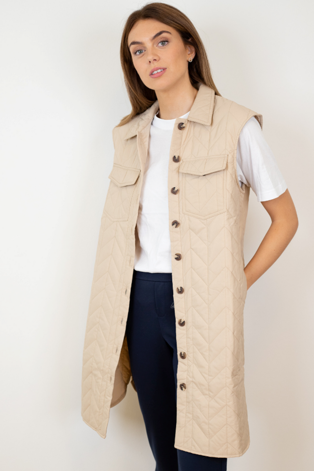 Magda Lang Chilted Vest - Nomad
