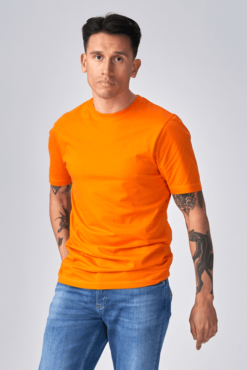 Camiseta básica orgánica - naranja