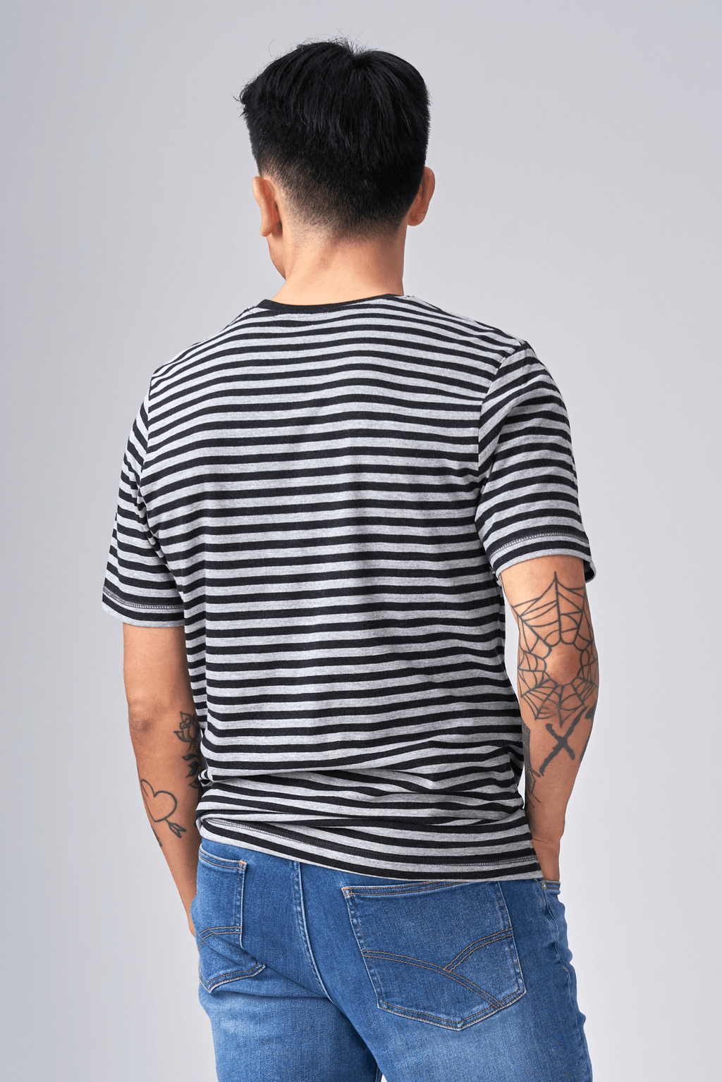 Nørregade Stripe - Mottled Black -Gray