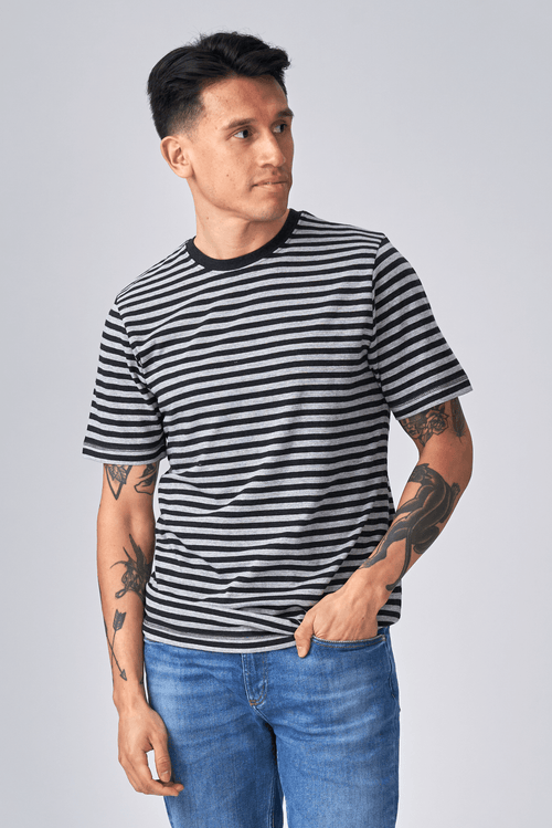 Nørregade Stripe - Mottled Black -Gray