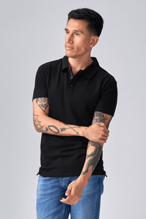 Muscle Polo Shirt - Black