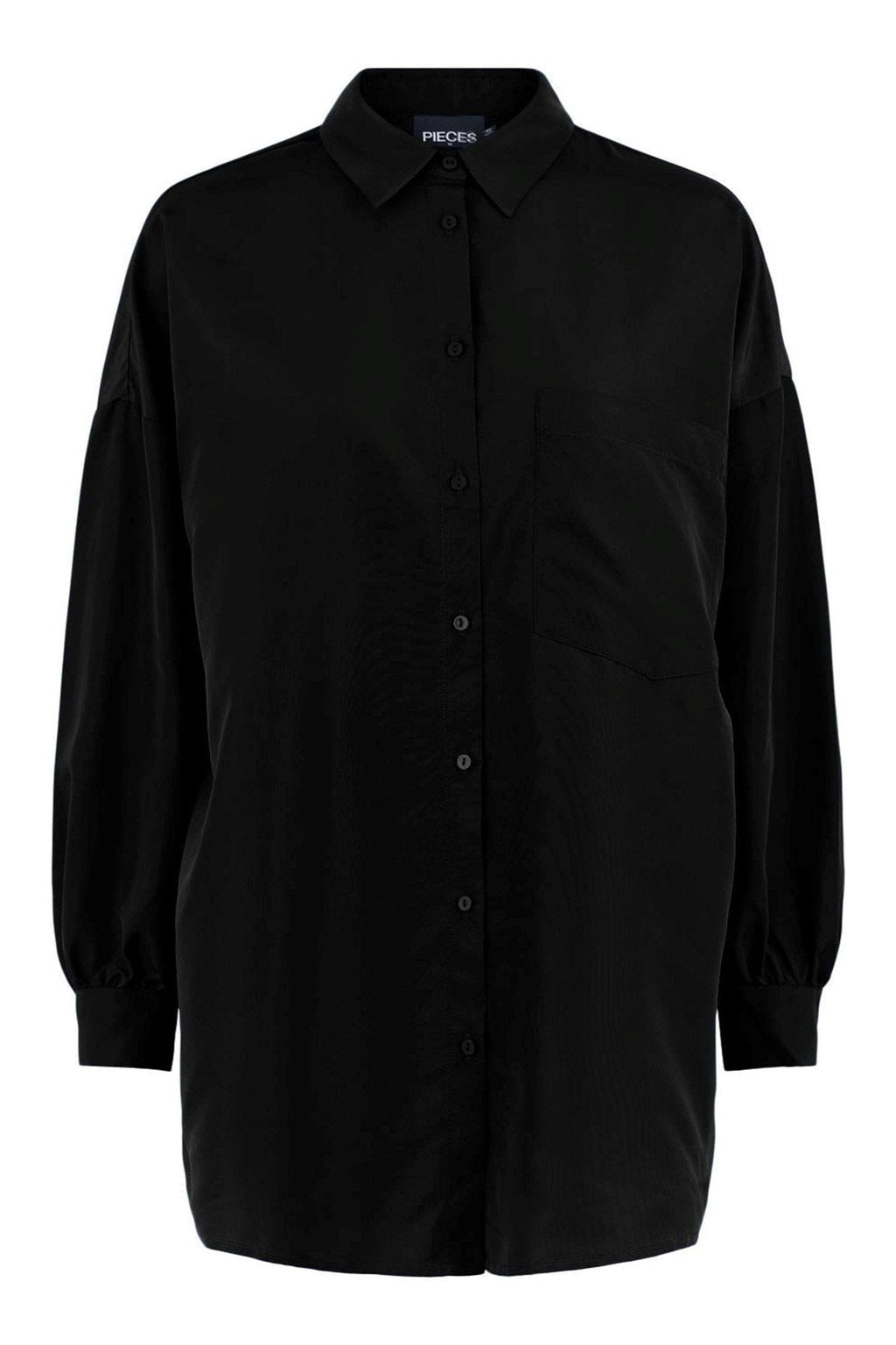 Camisa de gran tamaño de Chrilina - Negro