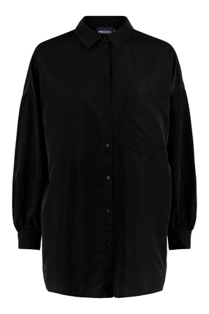 Camisa de gran tamaño de Chrilina - Negro